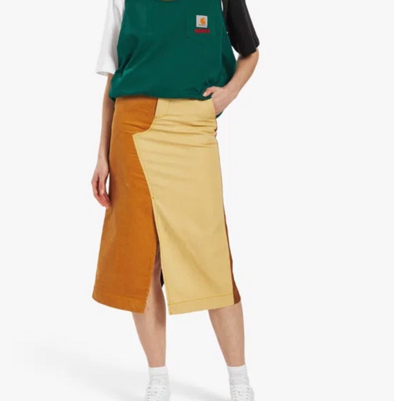 Marni x Carhartt WP Canvas & Corduroy Pencil Skirt - Picture 1 of 13